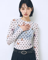 ドット シースルー アニマル Tシャツ