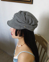 LINEN MOOD NEWSBOY CAP (BEIGE, CHARCOAL 2COLORS!)