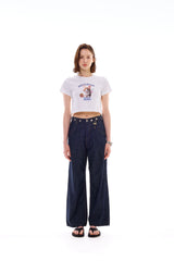 ラビットキャットクロップTシャツ