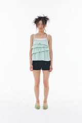 Unbalanced Frill Cami Mint