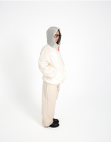 hooded mix wind jacket (cream)