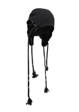  EARFLAP DRAG BEANIE . BLACK
