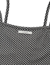 チェッカード レース スリーブレス(BLACK)