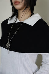 Plum Shawl Layered Knit