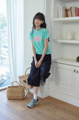 26SS★ ポップストロベリークロップ半袖Tシャツ