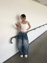 ロニーレイヤードボタントップノースリーブ (3c)