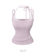 Candy pop lace sleeveless(4color)