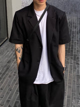 Two-button short sleeved blazer jacket 3C