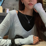 [MADE]Black heart Necklace