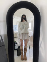 [UNISEX] クラウディーシーズンオーバーフィットアンゴラクルーネックロングスリーブニット (7 colors)