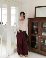 メローデザインロングスリーブカットソー (or Long-Sleeve Top)