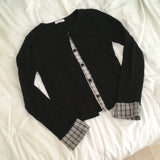 vintage check cardigan