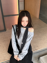 Cozy Warm Border Muffler Tie (4color)