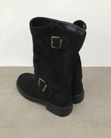 Velour suede buckle boots (2color)