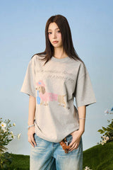 ラインドッグルーズフィットTシャツ