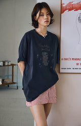 26SS★ローズ キティ ピグメント ショートスリーブ Tシャツ