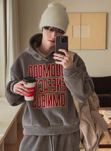 [Mink Brushed] Lotri Velvet Corduroy Crop Hoodie