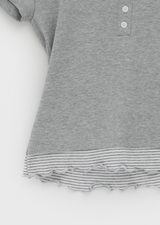 [MADE] Soldin Stripe Layered Short Sleeve T-shirt