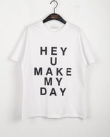 Heyyou lettering short sleeve t-shirt