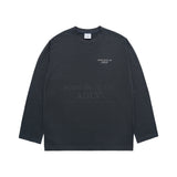 [24SS]  ベーシックロゴニードルワークロングスリーブTシャツチャコール