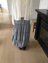 Kine Check Banding Maxi Skirt (2c)