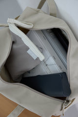 コンパクトダッフルバッグ (light beige)