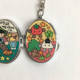 Oval-Shaped Mirror Keychain/楕円形ミラーキーホルダー