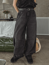 McCoy pintuck denim wide pants