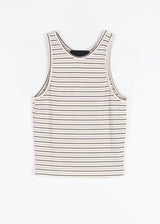 STRIPE HALTER SLEEVELESS