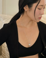 Layer of U earring (silver)