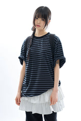 ベリンピグメントストライプTシャツ