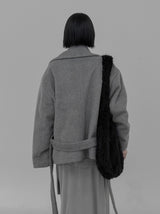 Mezz High Neck Wool Half Coat