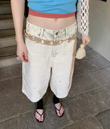 Flower strap layered belt(2color)