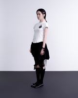 ハートロックドットクロップTシャツ (ホワイト)