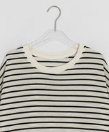 [unisex] Canich Stripe Color Matching Short Sleeve Tee