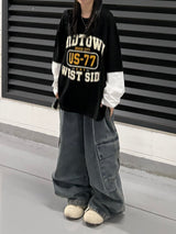 us-77 layered long sleeve t-shirt