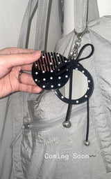 Black Ribbon Mirror Keyring