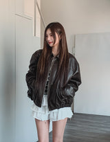 ポンドカットウォッシング2ウェイレザージャケット