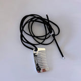 [925silver] ラージコンボスエードネックレス