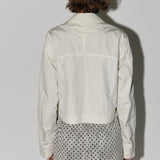 Hidden zipper light jacket Cream