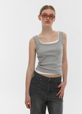 [B-BASIC] Standard Wide Square Neck Sleeveless (2 SIZE)