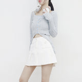 Swanne Damage Cardigan + Cropped Sleeveless Set