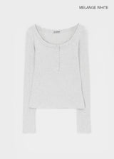 [MADE] Karl Henley Neck Long Sleeve Tee