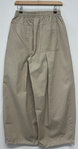 KOREAN/KEYRING 🤎 KEYRING BELT BALLOON WIDE COTTON LONG PANTS 🤎💚💛🖤 - 5 COLORS