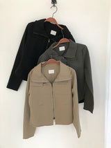 High-neck slim jumper
