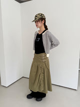 fancy buckle wrap skirt 