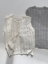 Oreo Cable Knit Vest