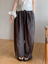 #KD Nylon Line Banding Wide Track Pants (3color)