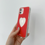 heart hole case - red