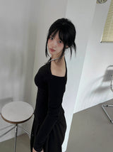 Bichovi one-shoulder brushed t-shirt